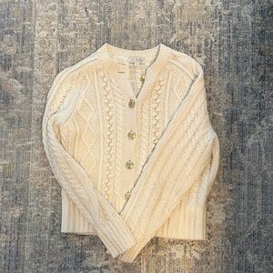 J. Crew Women's Cream Button-Up Cardigan